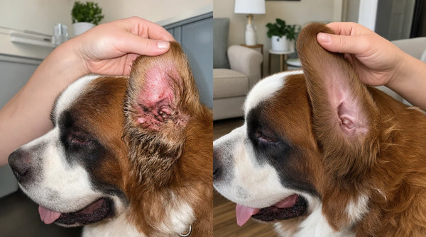 Belly and ear hot spots finally gone!