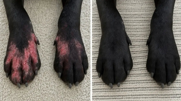 The paw licking finally stopped.